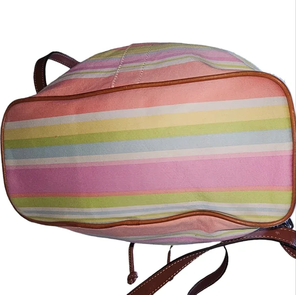 COACH Rare 2009 Pastel Striped Bag/Backpack